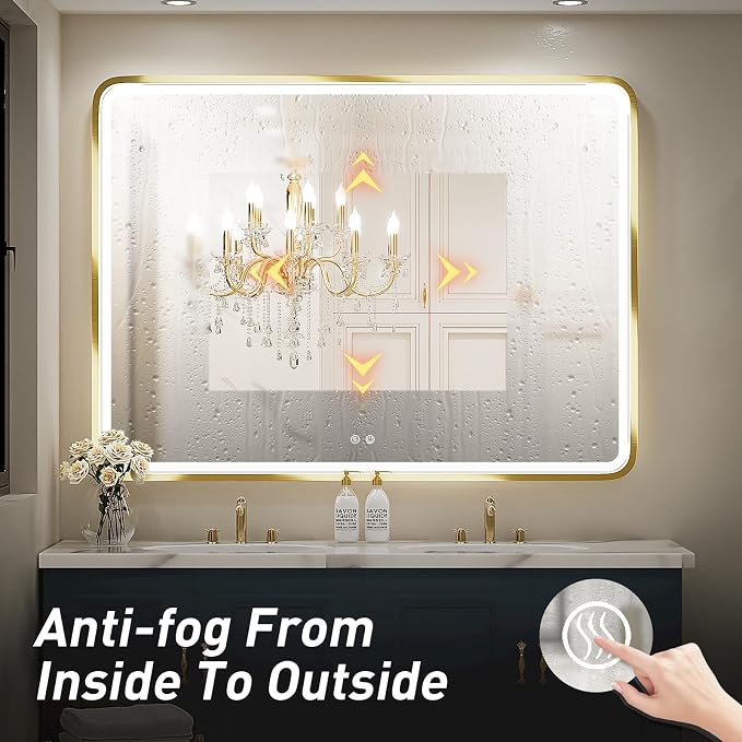 48x36 Inch LED Bathroom Mirror - Image 5