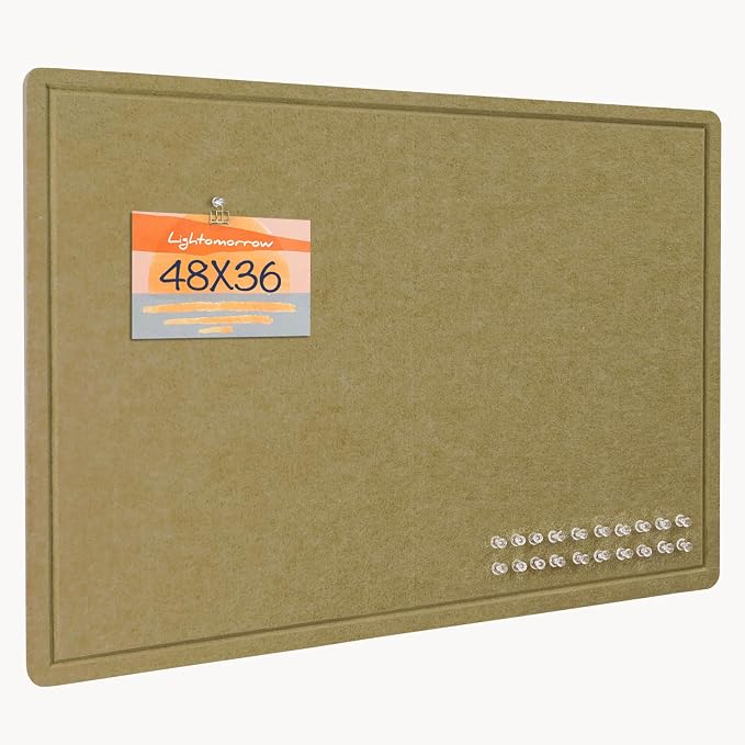 Bulletin Board, 24 x 18 inches Felt Board Decorative Pin Board, Cork Board by Lightomorrow