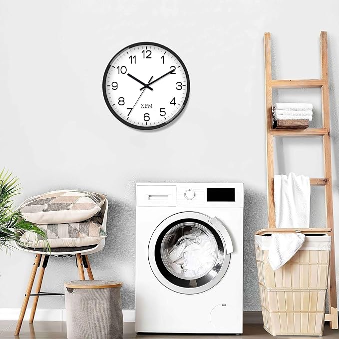 XFM Wall Clock 8 Inch 2 Pieces Modern Small Wall Clocks Battery Operated Silent - Image 4