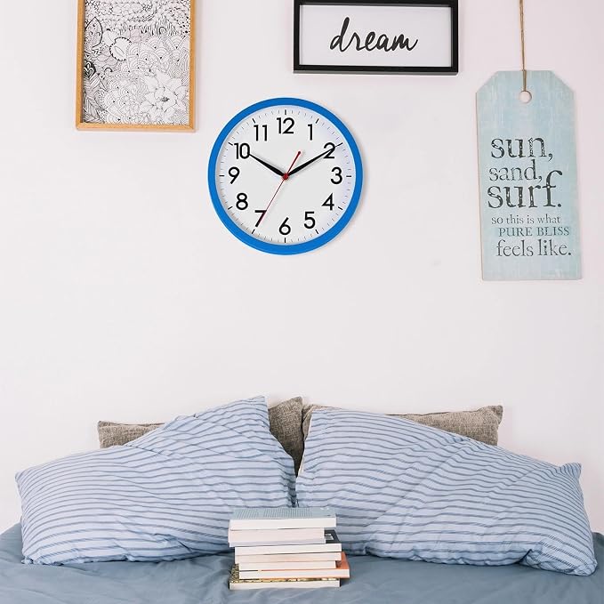 AKCISOT 12 Inch Wall Clock Silent Non Ticking Modern Wall Clocks Battery - Image 4