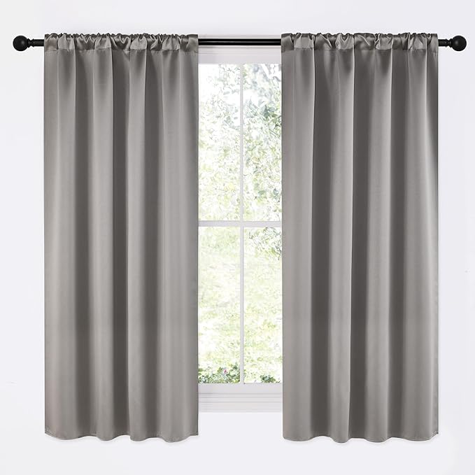 NICETOWN Room Darkening Cafe Satin Curtains by NICETOWN