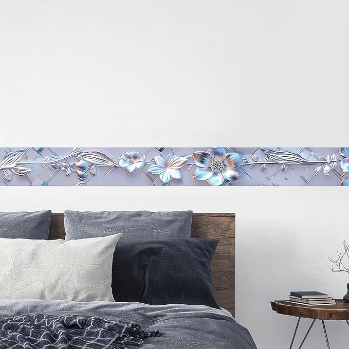 HOMETITUTE Wallpaper Border 4x196 Inch Peel and Stick PVC Wall Border Wallpaper - Image 7