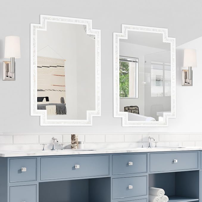 Tanmicoshomy 24 x 36 Inch White Bathroom Mirrors - Image 6