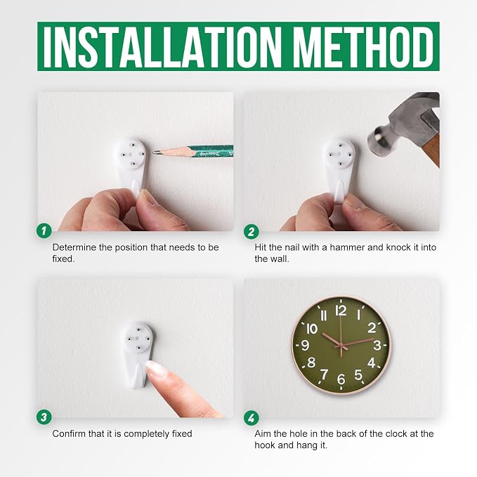 Wall Clock Modern Simple Quartz Decorative Clock Non-Ticking Silent Battery - Image 9