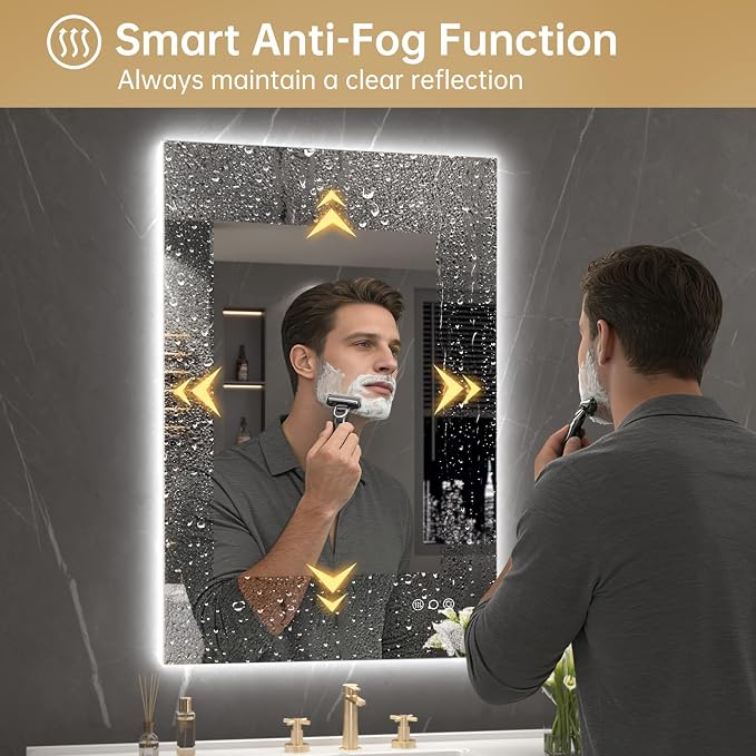 LOVESPEJO 24"x36" Backlit Mirror Bathroom, LED Bathroom Mirror - Image 4