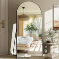 GLSLAND-30x71 inch Wall Mount Arched Full Length Mirror-Aluminum Alloy Frame by GLSLAND