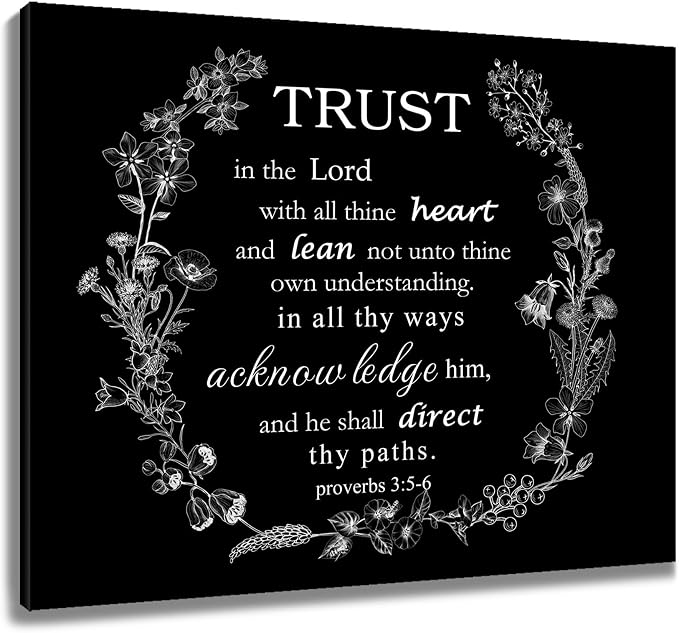EOBTAIN Christian Bible Verse Canvas Wall Art Positive Religious Scripture and by EOBTAIN