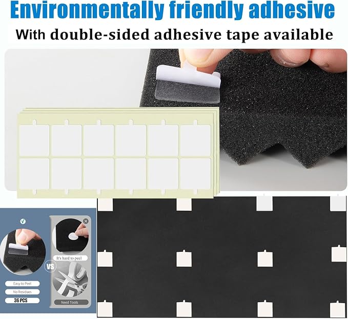 2 Pack Acoustic Panels, Sound Proof Foam Panels - Image 4