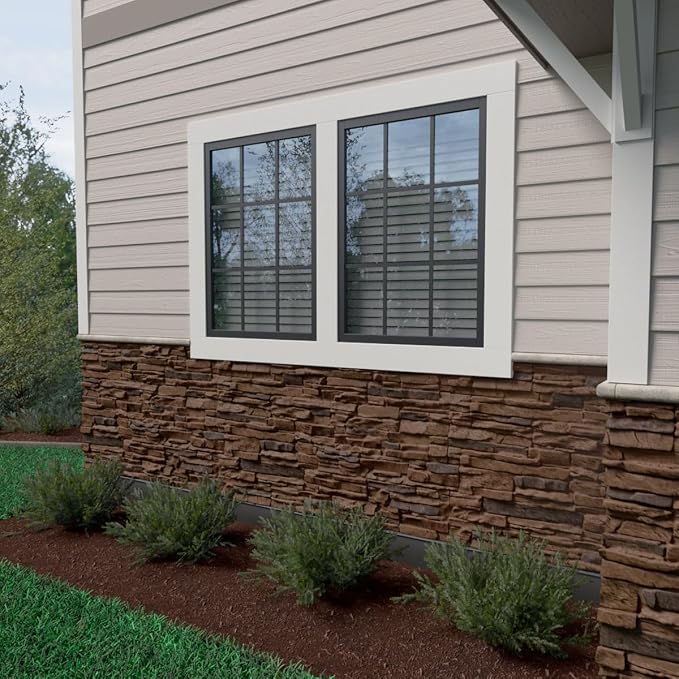 Ekena Millwork 45 3/4"W x 24 1/2"H x 1 1/4"D Canyon Ridge Stacked Stone - Image 12