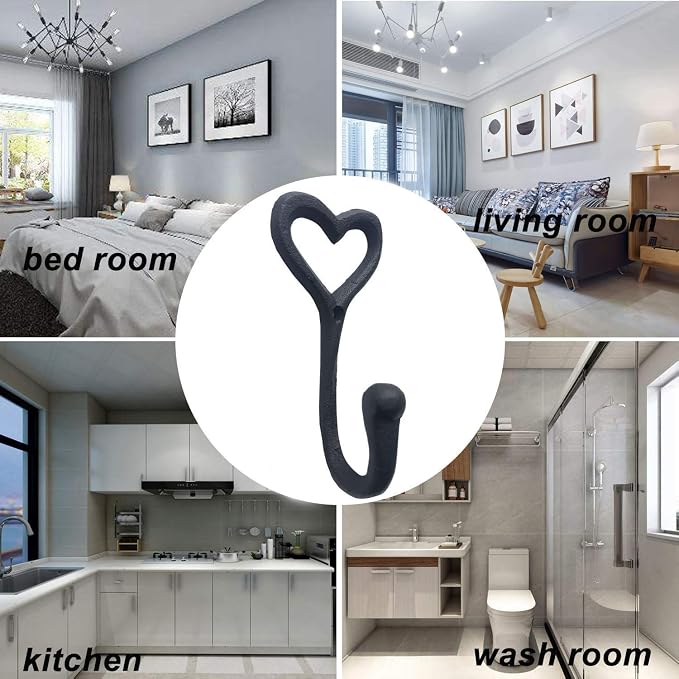 Decorative Wall Hooks Coat Towel Hook, Bath Kitchen Garage Hanging Scarf Cap - Image 5