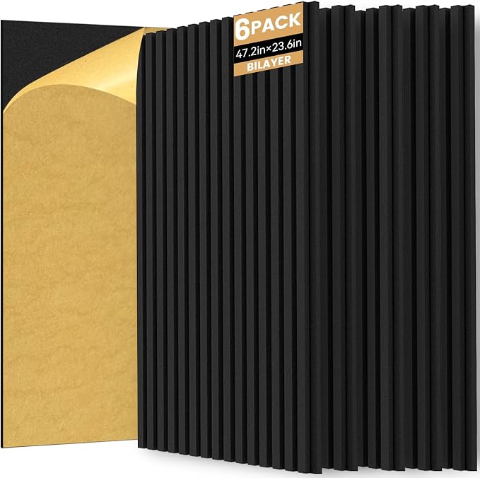 RITOLLO 6 Pack Bilayer Thickened-Sound Proof Wall Panels 47.2"x23.6"x0.72" High by Ritollo