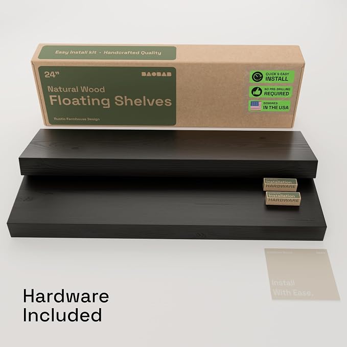 BAOBAB WORKSHOP Wood Floating Shelves - Image 6