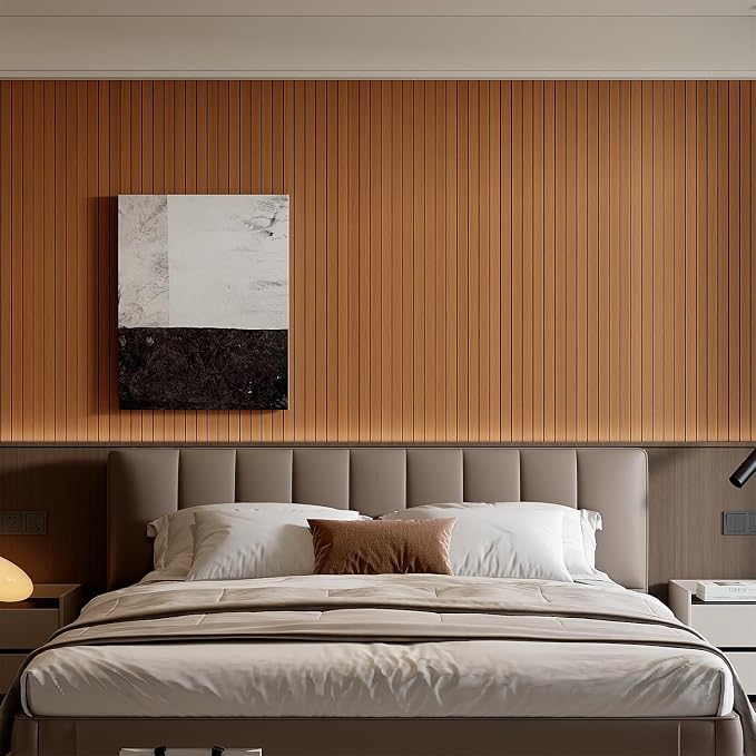 YU LI 3DH Peel and Stick PVC Slat Wall Panel 236"x15.75" Self-Adhesive Thick - Image 4