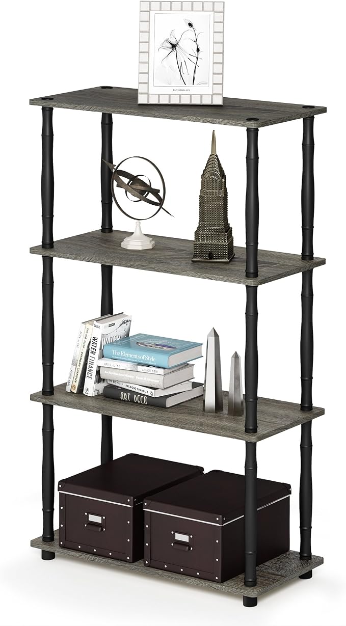 Furinno Turn-N-Tube 4-Tier Multipurpose Shelf Display Rack, Classic Tubes - Image 6