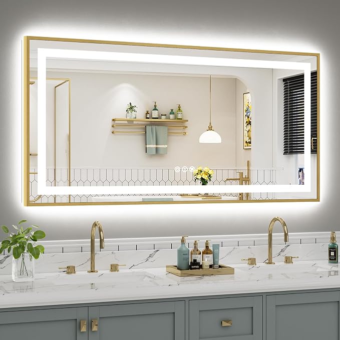 60x30 Inch LED Bathroom Mirror by Briivuemodernmirrors