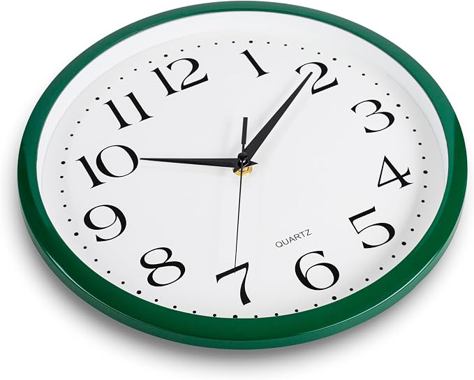 Bernhard Products Hunter Green Wall Clock Silent Non Ticking - Image 4