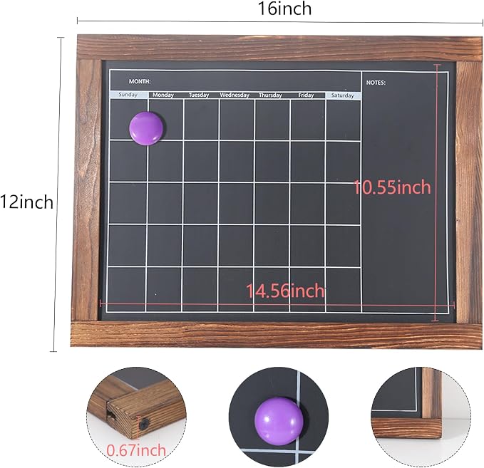KOOLDE Chalkboard Calendar Magnetic Board Monthly Planning Board - Image 2