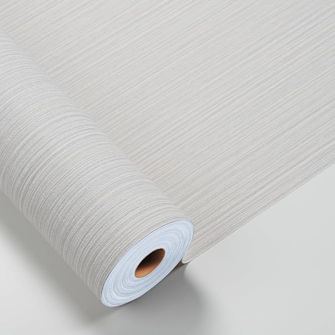 Grasscloth Textured Wallpaper Peel and Stick 24inX393in Fabric Wall Paper - Image 7