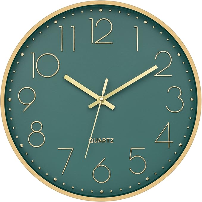 Foxtop Modern Wall Clock 12 Inch Silent Non Ticking Battery Operated Round by Foxtop
