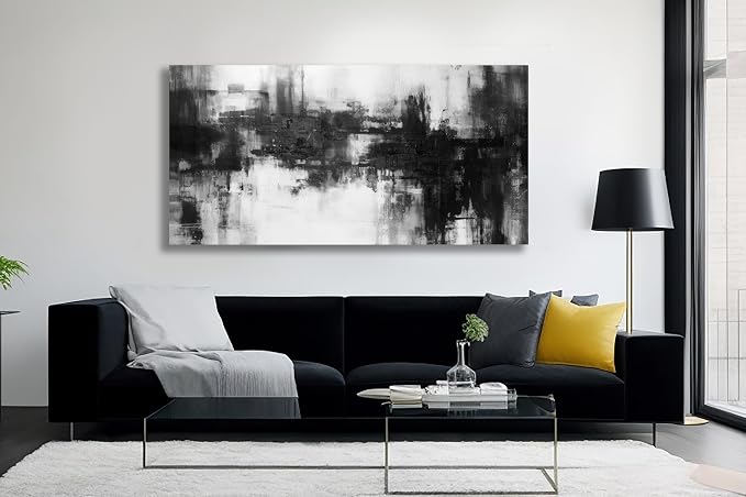 VHMING Black Abstract Wall Art Decor Black and White Painting Pop Culture Wall - Image 4