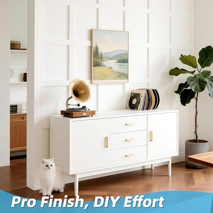 Art3d Premade Board and Batten Paintable Wainscoting Kit, MDF Accent Wall Panel - Image 4