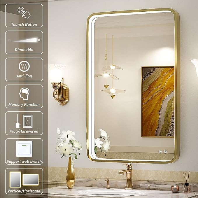 36x24 Inch LED Bathroom Mirror - Image 3