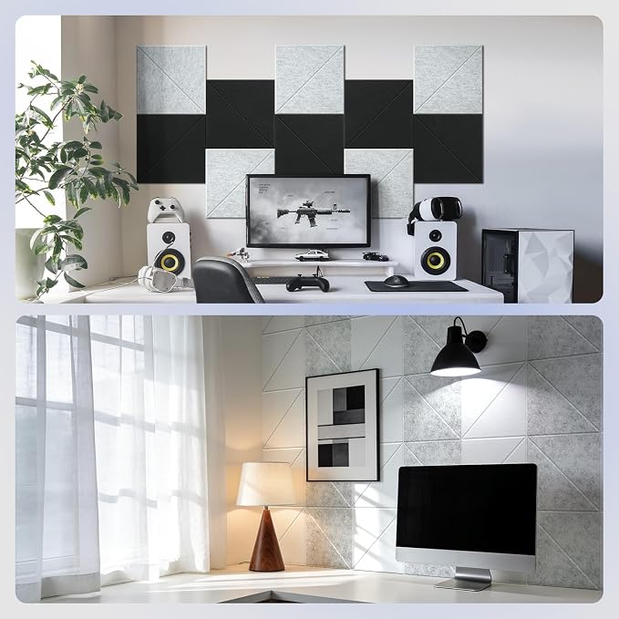 Vieshful 20 PackAcoustic Panels, Peel & Stick Sound Absorbing Wall Panels - Image 7