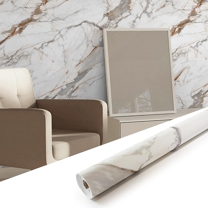 Marble Peel and Stick Waterproof Wall Paneling, Covers 38.75 Sq. Ft. by premiumqualitypeelandsticktile