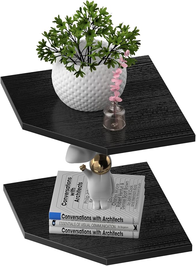 JJL Corner Wall Shelf, Easy-to-Assemble, Wall Mount Corner Shelves by Unknown
