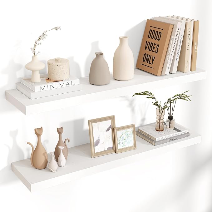 Venusmiles Floating Shelves for Wall 36 inch Long, Engineered Wood Wall Shelves by Venusmiles