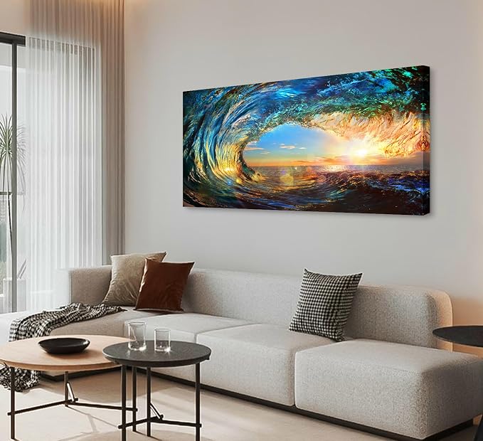 Cao Gen Decor Art S06798 Giant Wave Water Wall Art Canvas Prints 1 Panels Ocean - Image 5