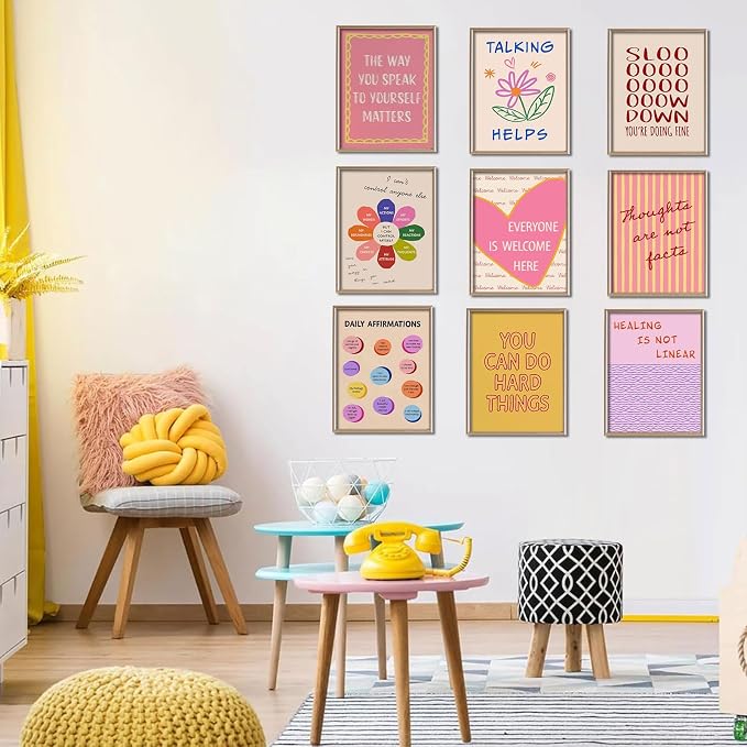 LOARTVE 9Pcs Mental Health Wall Art Prints Motivational Psychology Wall Decor - Image 6