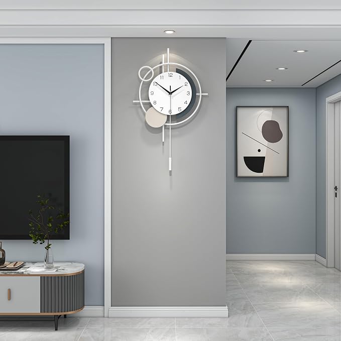 Decorative Wall Clock Silent Battery Operated Large Modern Wall Clock - Image 3