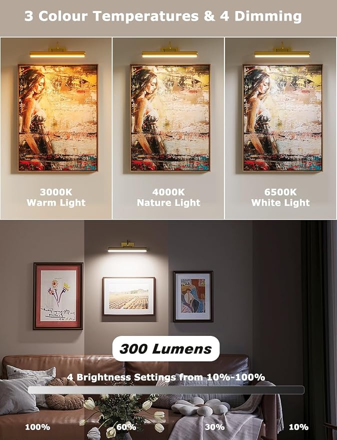 Skairipa Picture Light Battery Operated, Wireless Art Light - Image 2