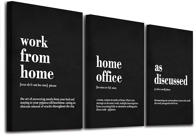Framed Office Decor Canvas Wall Art by EPHANYART
