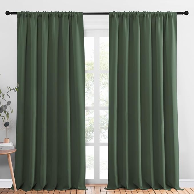 NICETOWN 2 Panels Blackout Curtains, Rod Pocket Thermal Insulated Drapess by NICETOWN