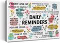Inspirational Daily Reminders Poster Canvas Wall Art by Hijie