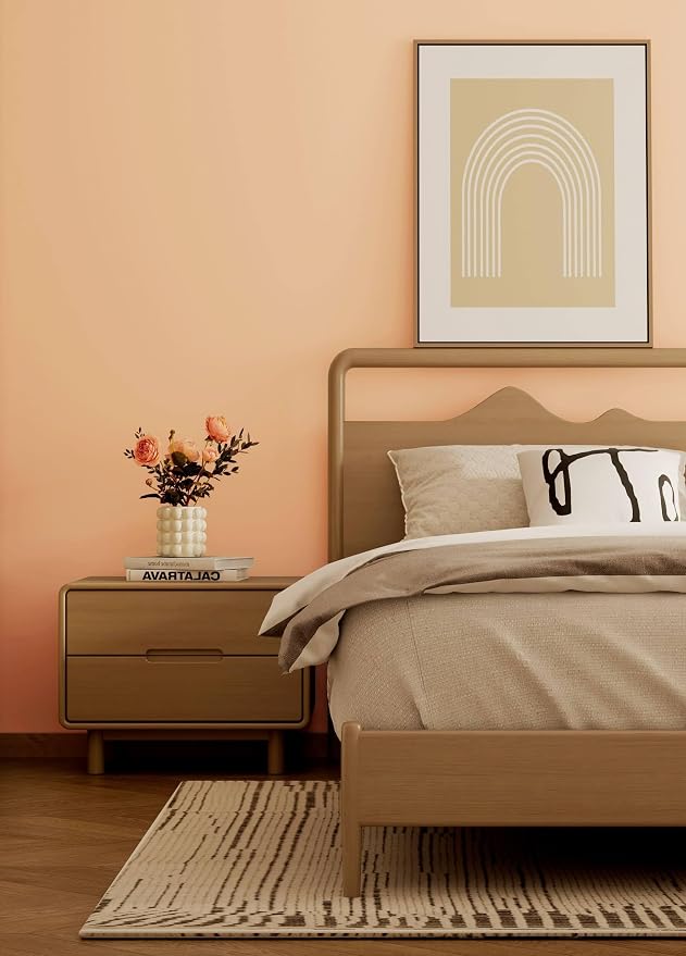 Dimoon 118''x17.7'' Orange Peel and Stick Wallpaper Contact Paper Modern Self - Image 8