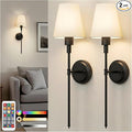 DORESshop Battery Operated Wall Sconce Set of 2, Wireless Wall Light Easy to by DORESshop