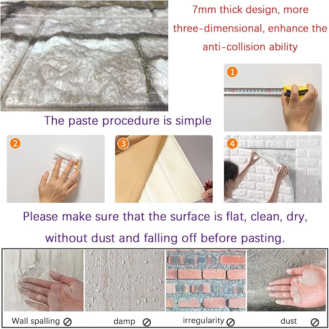 Yutianli 7mm Thick Anti-Collision self Adhesive 3D Wall Panels Peel and Stick - Image 6