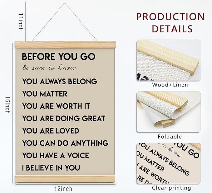 Mental Health Positive Affirmations Inspirational Wall Art Decor, Therapist - Image 6