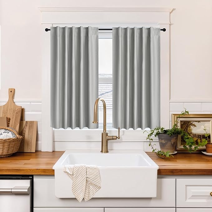 RYB HOME 100% Blackout Short Curtains by RYBHOME