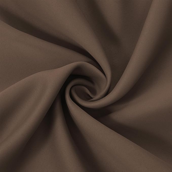 LEMOMO Chocolate Brown Thermal Blackout Curtains/38 x 63 Inch/Set of 2 Panels - Image 5