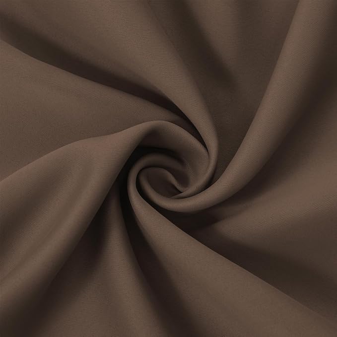 LEMOMO Chocolate Brown Blackout Curtains 38 x 54 Inch Length/Set of 2 Curtain - Image 5