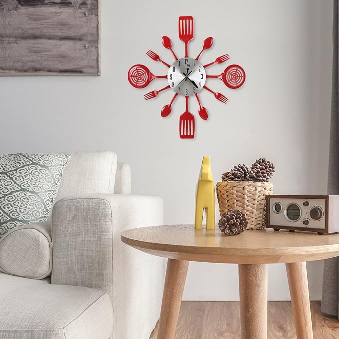 16 Inch Cutlery Kitchen Wall Clocks - Image 6
