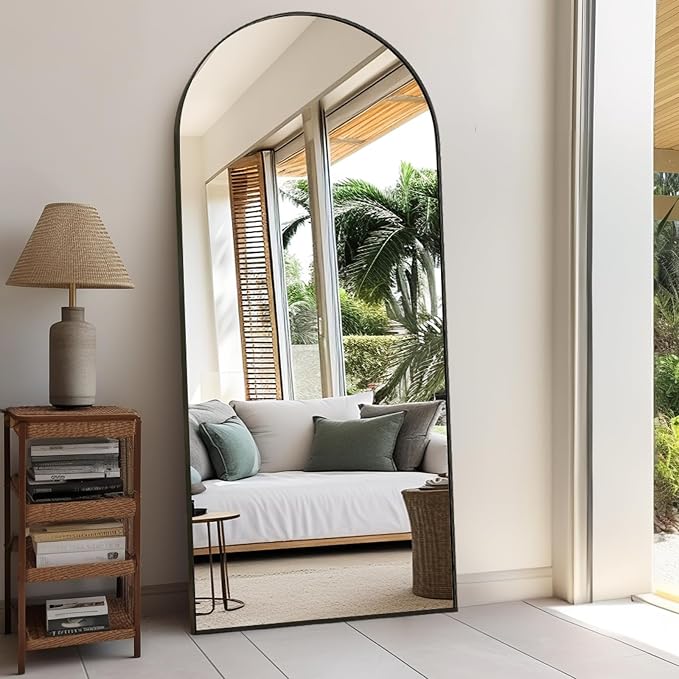 Rowjut Floor Full Length Mirror, Arched Mirrors Full Length 71"x30" - Image 2