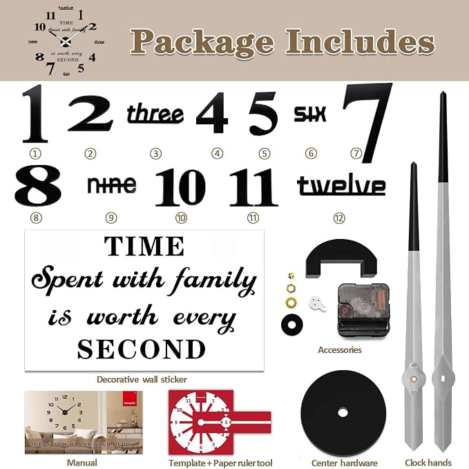 VANGOLD Large Wall Clock for Living Room - Image 5