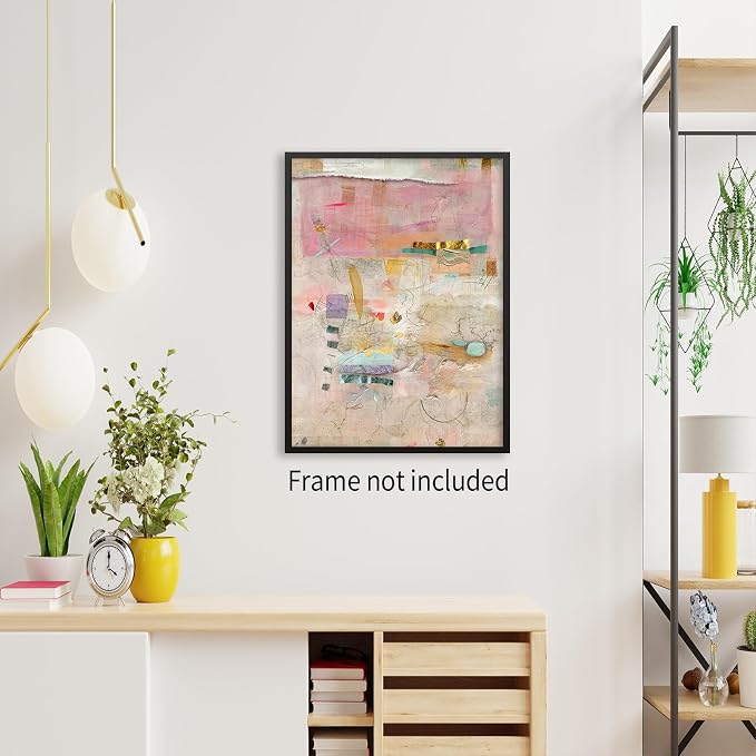 Medpol Abstract Modern Watercolor Painting Wall Art Trendy Vibrant Pastel - Image 7