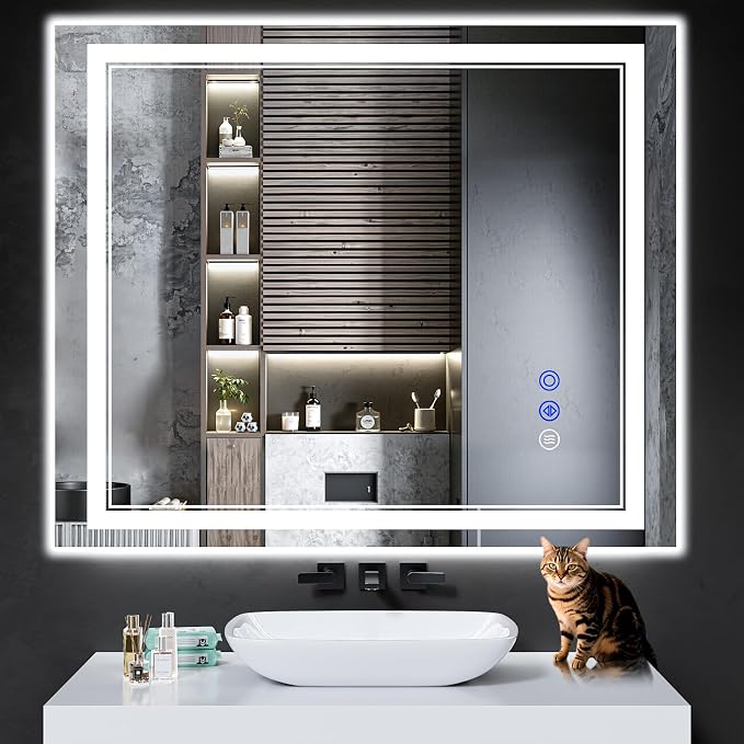 40"x36" LED Bathroom Mirror by INFINIGLASS