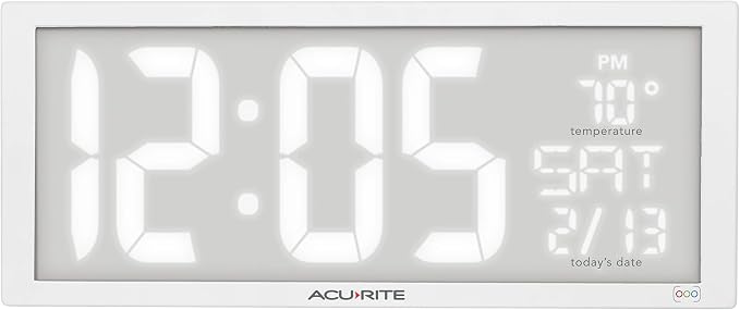 AcuRite 14.5" Oversized, Day of the Week, and Date - Image 3